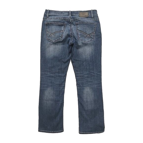 BKE Buckle Mens Jake Straight Jeans Sz 32x30 (32x28) Stretch Whiskered Denim - Picture 11 of 11